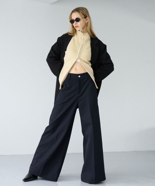 HANNE(アン)の「ワイドフレアパンツ(その他パンツ・レディース・ネイビー/ブラック・S/M)」の12枚目の写真