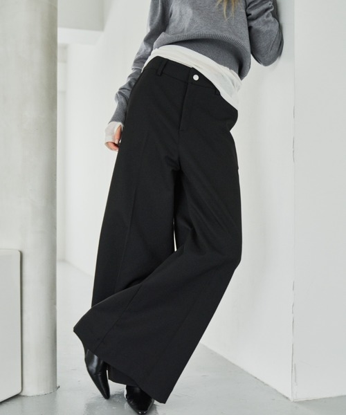 HANNE(アン)の「ワイドフレアパンツ(その他パンツ・レディース・ネイビー/ブラック・S/M)」の16枚目の写真