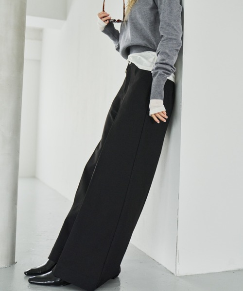 HANNE(アン)の「ワイドフレアパンツ(その他パンツ・レディース・ネイビー/ブラック・S/M)」の18枚目の写真