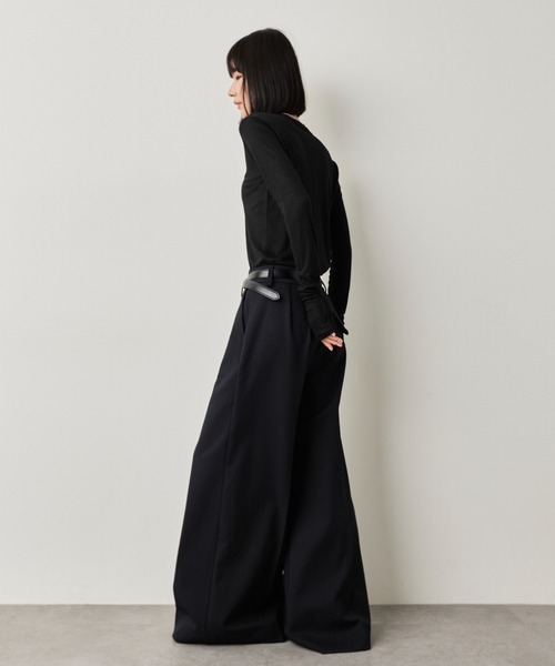 HANNE(アン)の「ワイドフレアパンツ(その他パンツ・レディース・ネイビー/ブラック・S/M)」の6枚目の写真