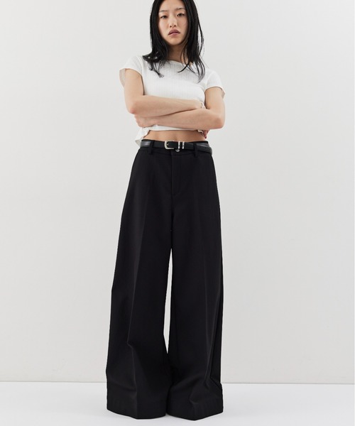 HANNE（アン）の「ワイドフレアパンツ（その他パンツ・レディース・ネイビー/ブラック・S/M）」の14枚目の写真