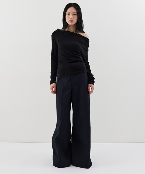 HANNE（アン）の「ワイドフレアパンツ（その他パンツ・レディース・ネイビー/ブラック・S/M）」の9枚目の写真