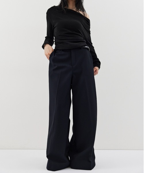 HANNE（アン）の「ワイドフレアパンツ（その他パンツ・レディース・ネイビー/ブラック・S/M）」の10枚目の写真