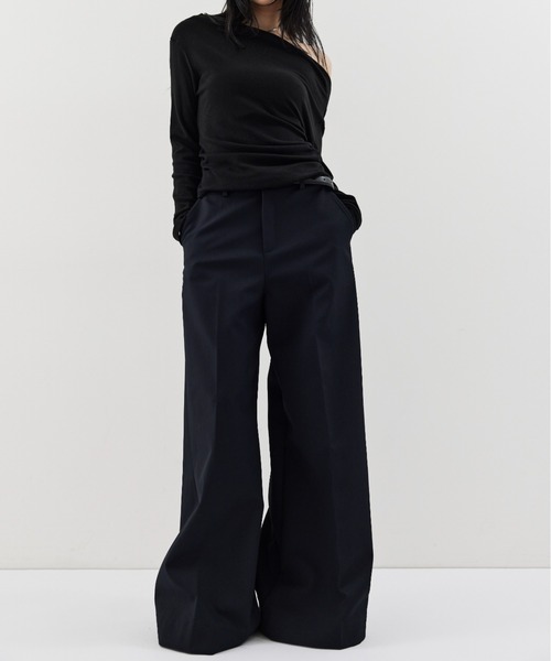 HANNE（アン）の「ワイドフレアパンツ（その他パンツ・レディース・ネイビー/ブラック・S/M）」の11枚目の写真