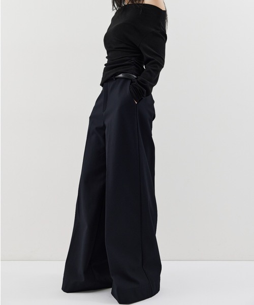 HANNE（アン）の「ワイドフレアパンツ（その他パンツ・レディース・ネイビー/ブラック・S/M）」の12枚目の写真