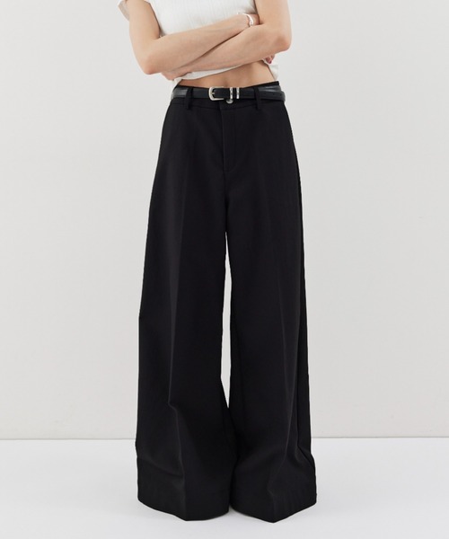 HANNE（アン）の「ワイドフレアパンツ（その他パンツ・レディース・ネイビー/ブラック・S/M）」の19枚目の写真