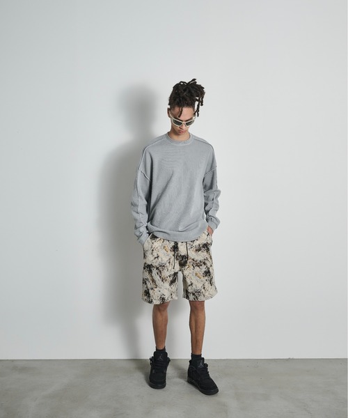 BLANK HOTEL(ブランクホテル)の「Inside-Out Waffle Long Sleeve Tee / インサイドアウトワッフルロングスリーブT(Tシャツ/カットソー・メンズ・グレー/ピンク・L/M)」の21枚目の写真