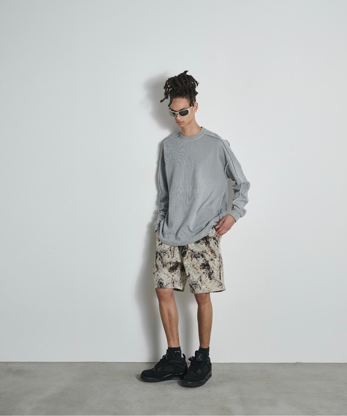 BLANK HOTEL(ブランクホテル)の「Inside-Out Waffle Long Sleeve Tee / インサイドアウトワッフルロングスリーブT(Tシャツ/カットソー・メンズ・グレー/ピンク・L/M)」の22枚目の写真