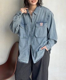 デニムジップシャツ