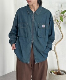 デニムジップシャツ
