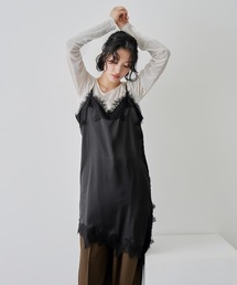 NOGLE | 【NOGLE/ノグル】サテンレースキャミミニワンピース(ワンピース)