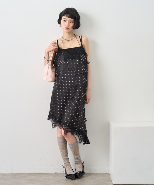 NOGLE(ノグル)の「【NOGLE/ノグル】サテンレースキャミミニワンピース(キャミソール・レディース・ホワイト/ブラック×ブラック/ブラック×ホワイト/ホワイト系/ホワイト系その他/ブラック系その他・FREE)」の18枚目の写真