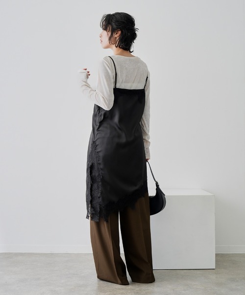 NOGLE（ノグル）の「【NOGLE/ノグル】サテンレースキャミミニワンピース（ワンピース・レディース・ホワイト/ブラック×ブラック/ブラック×ホワイト・FREE）」の19枚目の写真