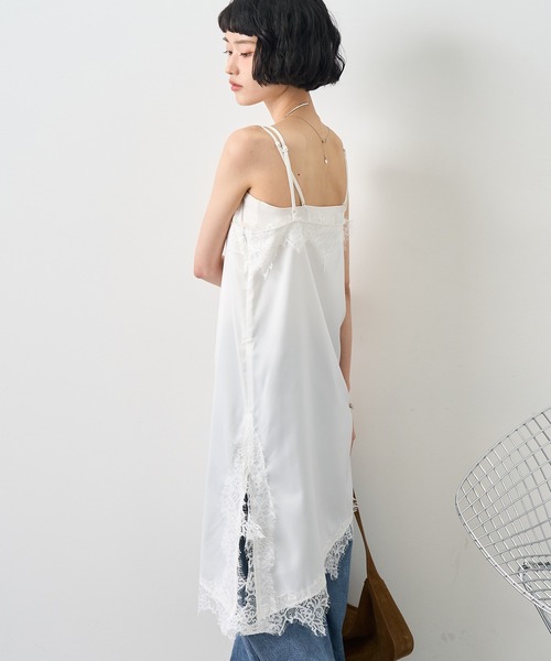 NOGLE(ノグル)の「【NOGLE/ノグル】サテンレースキャミミニワンピース(キャミソール・レディース・ホワイト/ブラック×ブラック/ブラック×ホワイト/ホワイト系/ホワイト系その他/ブラック系その他・FREE)」の14枚目の写真