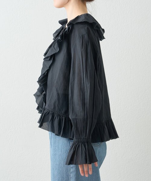 WILLOW（ウィロー）の「【willow】ラッフルフリルブラウス（シャツ/ブラウス・レディース・ブラック/ホワイト・ONE SIZE）」の19枚目の写真