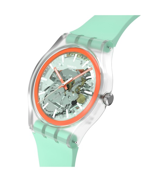SWATCH(スウォッチ)の「PERFECTLY GREEN PAY(アナログ腕時計・レディース・グリーン/ライトグリーン/ピンク・FREE)」の6枚目の写真