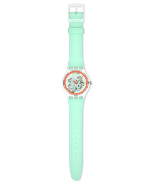 SWATCH(スウォッチ)の「PERFECTLY GREEN PAY(アナログ腕時計・レディース・グリーン/ライトグリーン/ピンク・FREE)」の7枚目の写真