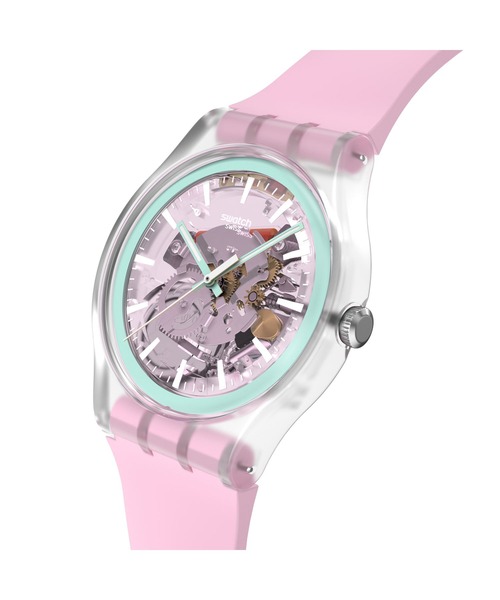 SWATCH(スウォッチ)の「PERFECTLY GREEN PAY(アナログ腕時計・レディース・グリーン/ライトグリーン/ピンク・FREE)」の8枚目の写真
