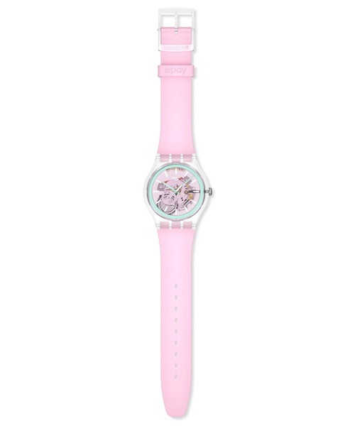 SWATCH(スウォッチ)の「PERFECTLY GREEN PAY(アナログ腕時計・レディース・グリーン/ライトグリーン/ピンク・FREE)」の9枚目の写真