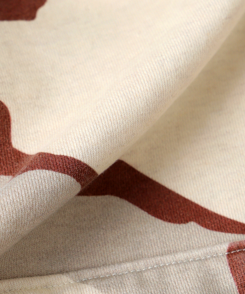 JOURNAL STANDARD（ジャーナルスタンダード）の「ラウンド スリーブ フーディ “カモ柄”（パーカー・メンズ・ベージュ/カーキ・MEDIUM/LARGE）」の8枚目の写真