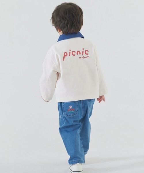 moimoln（モイモルン）の「Park刺繍デニムパンツ（デニムパンツ・キッズ・ブルー/ライトブルー・90cm/100cm/110cm/120cm/130cm）」の17枚目の写真