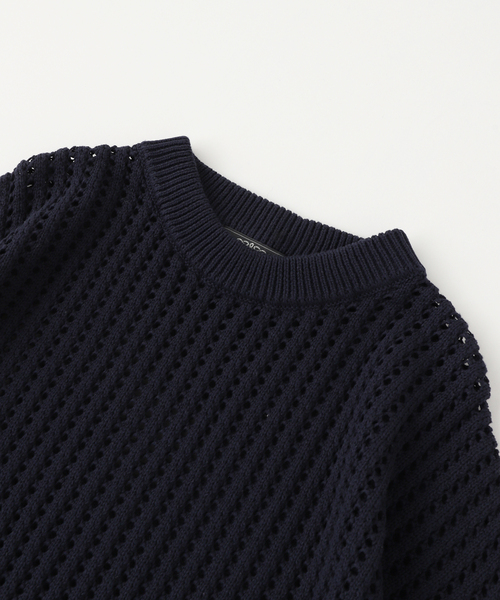refomed（リフォメッド）の「refomed / リフォメッド GUARD KNIT SWEATER（ニット/セーター・メンズ・ネイビー/ピンク・2）」の4枚目の写真