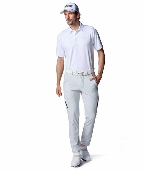 UNDER ARMOUR(アンダーアーマー)の「UAプレーオフ3.0 プリント ポロ(ゴルフ/メンズ)(ポロシャツ・メンズ・ホワイト系その他・L/3XL/S/XL/2XL/M)」の3枚目の写真