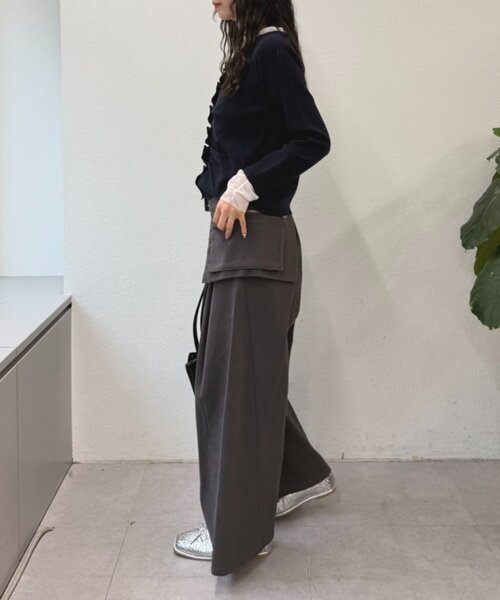 w closet（ダブルクローゼット）の「なみなみレイヤードカーディガン（カーディガン/ボレロ・レディース・ネイビー/アイボリー/ピンク/グレー/ブルー・FREE）」の13枚目の写真