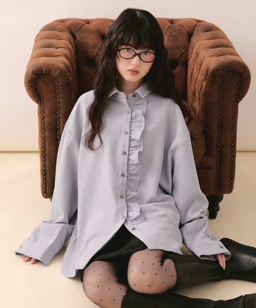 nuance frill shirt / ニュアンスフリルシャツ（シャツ/ブラウス
