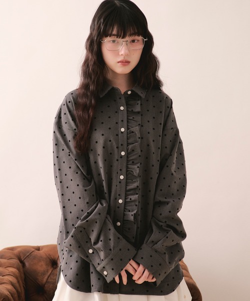 nuance frill shirt / ニュアンスフリルシャツ（シャツ/ブラウス