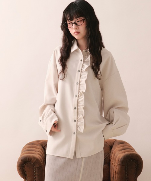 nuance frill shirt / ニュアンスフリルシャツ（シャツ/ブラウス