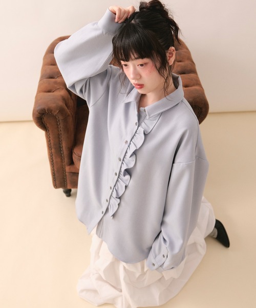 nuance frill shirt / ニュアンスフリルシャツ（シャツ/ブラウス