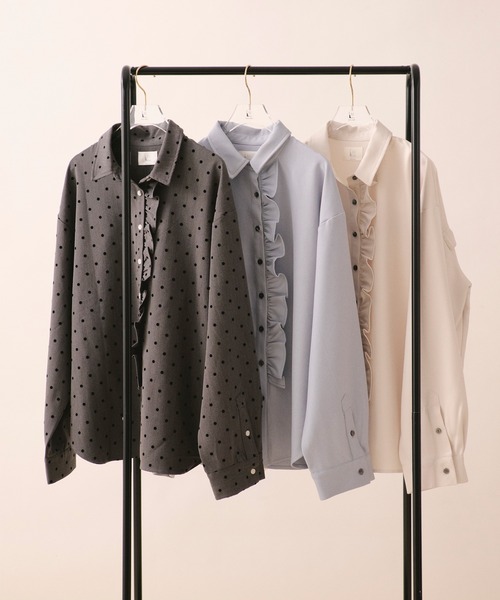 nuance frill shirt / ニュアンスフリルシャツ（シャツ/ブラウス