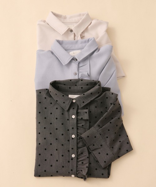 nuance frill shirt / ニュアンスフリルシャツ（シャツ/ブラウス