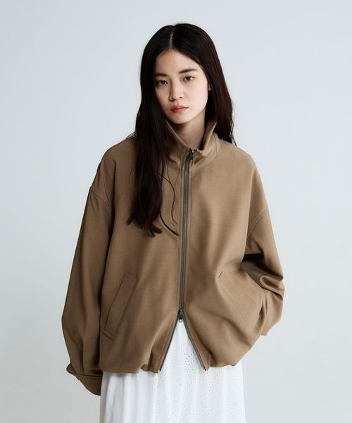 JEANASIS(ジーナシス)の「バルーンZIPブルゾン/653715(ブルゾン・レディース・ブラウン/ブラック/ライトイエロー/オフホワイト・FREE)」の3枚目の写真