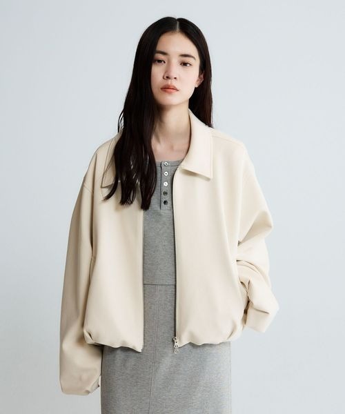 JEANASIS(ジーナシス)の「バルーンZIPブルゾン/653715(ブルゾン・レディース・ブラウン/ブラック/ライトイエロー/オフホワイト・FREE)」の1枚目の写真