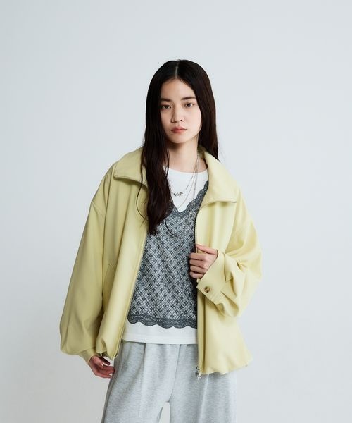 JEANASIS(ジーナシス)の「バルーンZIPブルゾン/653715(ブルゾン・レディース・ブラウン/ブラック/ライトイエロー/オフホワイト・FREE)」の13枚目の写真