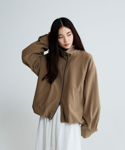 JEANASIS(ジーナシス)の「バルーンZIPブルゾン/653715(ブルゾン・レディース・ブラウン/ブラック/ライトイエロー/オフホワイト・FREE)」の8枚目の写真