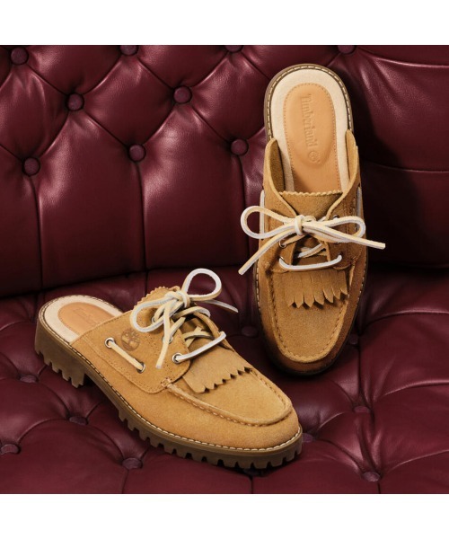 Timberland(ティンバーランド)の「オーセンティック ミュール レディース(モカシン/デッキシューズ・レディース・ベージュ・23.5cm/23.0cm/22.5cm/24.0cm)」の2枚目の写真
