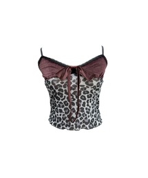 Velour Ribbon Leopard Camisole / ベロアリボンレオパードキャミソール