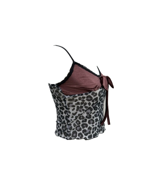 JilLA(ジルア)の「Velour Ribbon Leopard Camisole / ベロアリボンレオパードキャミソール(キャミソール・レディース・レオパード・FREE)」の19枚目の写真