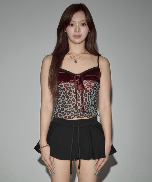 JilLA(ジルア)の「Velour Ribbon Leopard Camisole / ベロアリボンレオパードキャミソール(キャミソール・レディース・レオパード・FREE)」の20枚目の写真