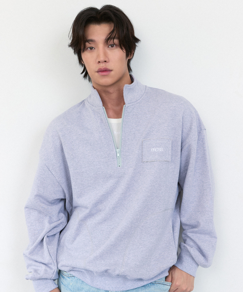 PROCESS(プロセス)の「Sporty Half Zip-up - Melange Grey(スウェット・メンズ・その他・FREE)」の1枚目の写真