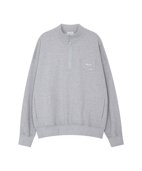 PROCESS(プロセス)の「Sporty Half Zip-up - Melange Grey(スウェット・メンズ・その他・FREE)」の2枚目の写真