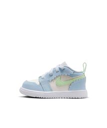 JORDAN BRAND(�W���[�_���u�����h)�̃W���[�_�� 1 LOW ALT SE �x�r�[�V���[�Y / Jordan 1 Low Alt SE Baby/Toddler Shoes IB7120-403 Half Blue(�X�j�[�J�[)