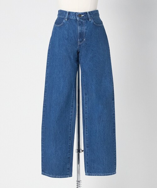 LOEFF(ロエフ)の「<LOEFF>13OZ ストレート デニム ブリーチ(デニムパンツ・レディース・コバルトブルー・1/2/0)」の1枚目の写真
