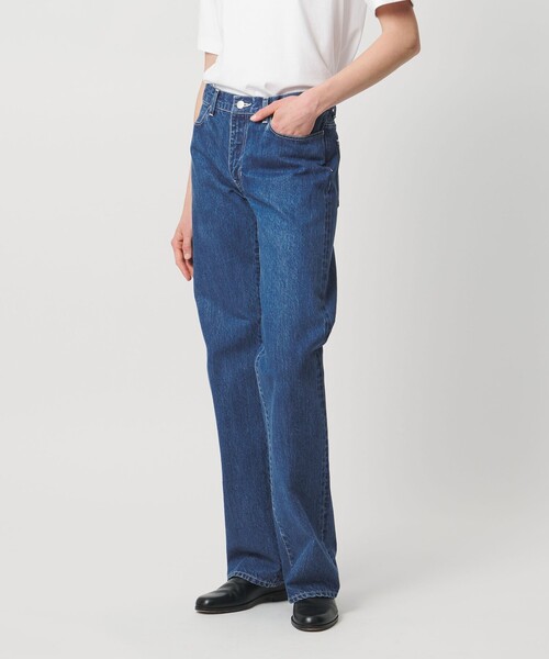 LOEFF(ロエフ)の「<LOEFF>13OZ ストレート デニム ブリーチ(デニムパンツ・レディース・コバルトブルー・1/2/0)」の5枚目の写真
