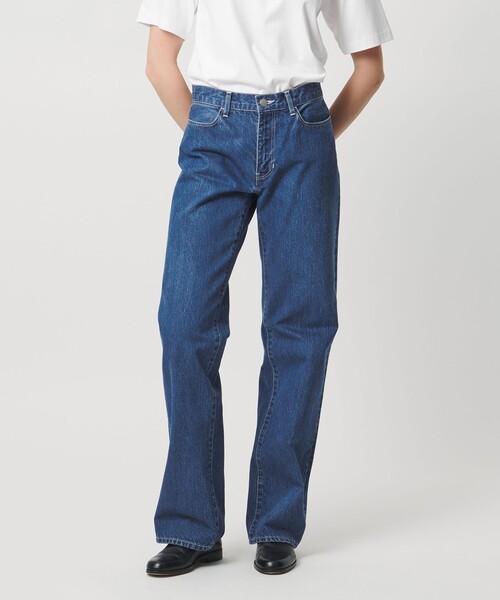 LOEFF(ロエフ)の「<LOEFF>13OZ ストレート デニム ブリーチ(デニムパンツ・レディース・コバルトブルー・1/2/0)」の4枚目の写真