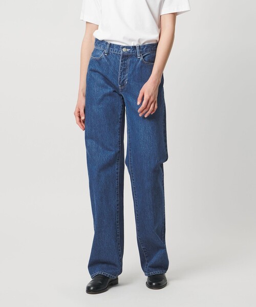 LOEFF(ロエフ)の「<LOEFF>13OZ ストレート デニム ブリーチ(デニムパンツ・レディース・コバルトブルー・1/2/0)」の3枚目の写真