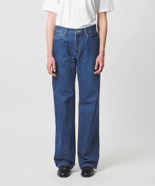 LOEFF(ロエフ)の「<LOEFF>13OZ ストレート デニム ブリーチ(デニムパンツ・レディース・コバルトブルー・1/2/0)」の2枚目の写真
